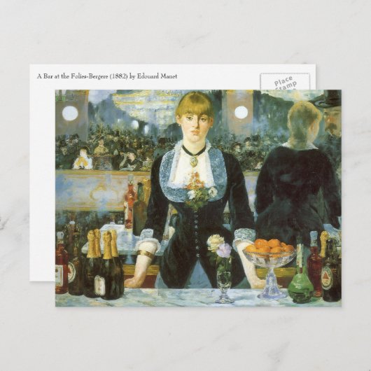 ザバーアットザフォリーズベルゲールバイエドアードマネ ポストカード (正面/裏面)