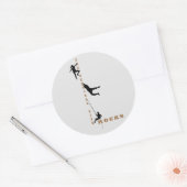 ザバーチカルライフ – ロック登山デザイン ラウンドシール (封筒)