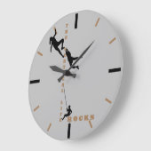 ザバーチカルライフ – ロック登山デザイン ラージ壁時計 (傾斜)