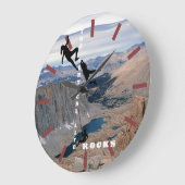 ザバーチカルライフ – ロック登山デザイン ラージ壁時計 (傾斜)