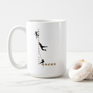 ザバーティカルライフロック登山デザイン コーヒーマグカップ