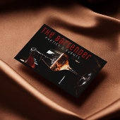 ザバーテンダーシャンパンブラックビジネスカード 名刺