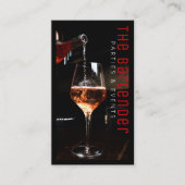 ザバーテンダーシャンパンブラックビジネスカード 名刺 (正面)