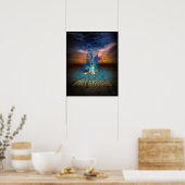 ザバーニングブッシュキャンバスプリント ポスター (キッチン)