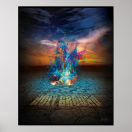 ザバーニングブッシュキャンバスプリント ポスター