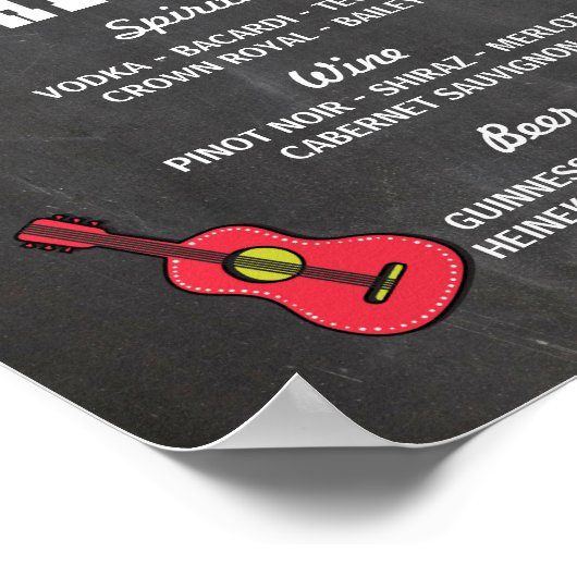 ザバーフィエスタパーティーイベントサインウェディングレセプション ポスター (角)