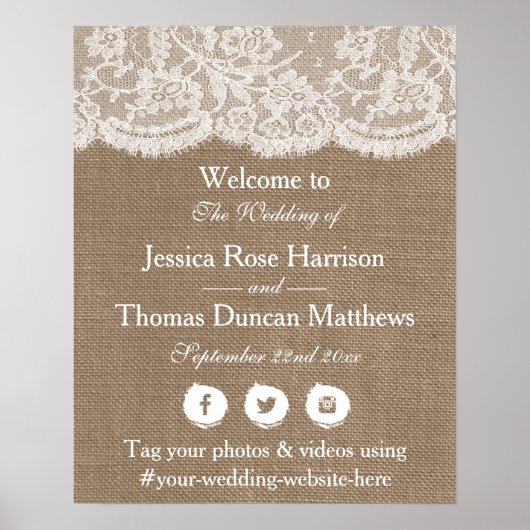 ザバーラップ&レースのコレク結婚ションウェルカム ポスター (正面)