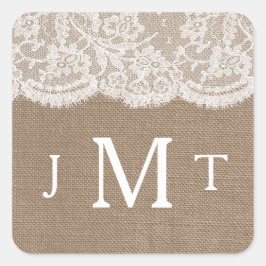 ザバーラップ&レースのコレク結婚ションシール スクエアシール