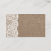 ザバーラップ&レースの結婚コレクションウェブサイトカード エンクロージャーカード (裏面)