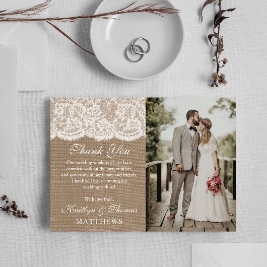 ザバーラップ&レース結婚のコレクション写真 サンキューカード