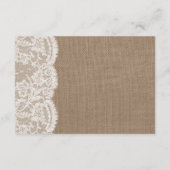 ザバーラップ&レース結婚のコレクション詳細カード エンクロージャーカード (裏面)