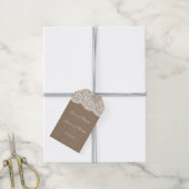 ザバーラップ&レース結婚ズコレクションラベル ギフトタグ (より糸付き)