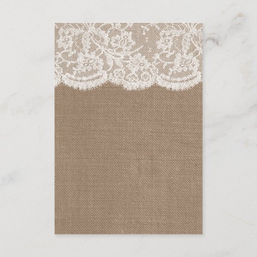 ザバーラップ&レース結婚ズコレクション エンクロージャーカード (裏面)