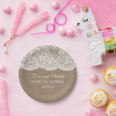 ザバーラップ&レース結婚ズコレクション ペーパープレート (パーティー)