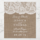 ザバーラップ&レース結婚ズコレクション ワインラベル (シングルラベル)