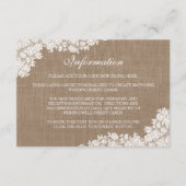 ザバーラップ&素朴ヴィンテージホワイトレースコレクション エンクロージャーカード (正面)