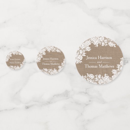 ザバーラップ&素朴ヴィンテージホワイトレースコレクション コンフェッティ (裏面)