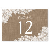 ザバーラップ&素朴ヴィンテージホワイトレースコレクション テーブルナンバー (正面)