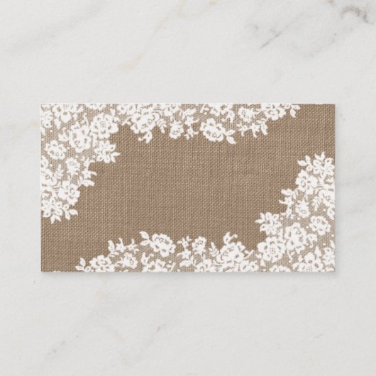 ザバーラップ&素朴ヴィンテージホワイトレースコレクション プレイスカード (裏面)