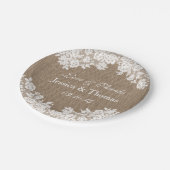 ザバーラップ&素朴ヴィンテージホワイトレースコレクション ペーパープレート (アングル)