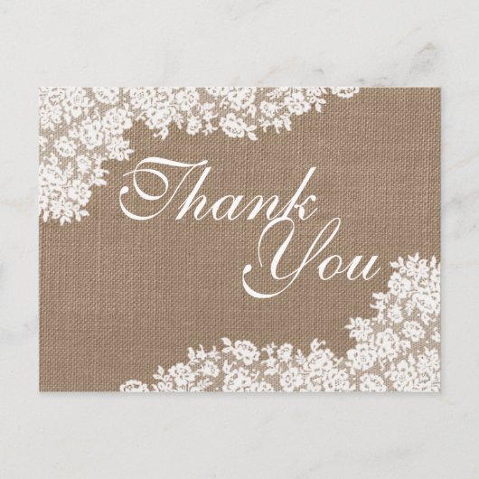 ザバーラップ&素朴ヴィンテージホワイトレースコレクション ポストカード (正面)