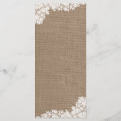 ザバーラップ&素朴ヴィンテージホワイトレースコレクション メニュー (裏面)