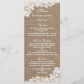 ザバーラップ&素朴ヴィンテージホワイトレースコレクション メニュー (正面)