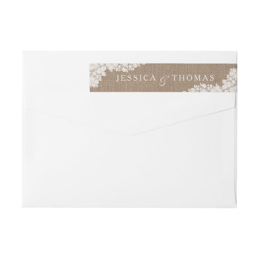 ザバーラップ&素朴ヴィンテージホワイトレースコレクション ラップアラウンドラベル (裏面)