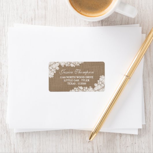 ザバーラップ&素朴ヴィンテージホワイトレースコレクション ラベル (インサイチュ)