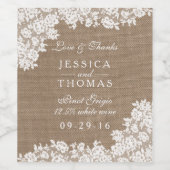 ザバーラップ&素朴ヴィンテージホワイトレースコレクション ワインラベル (シングルラベル)