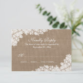 ザバーラップ&素朴ヴィンテージホワイトレースコレクション 出欠カード (スタンド正面)