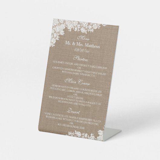 ザバーラップ&素朴ヴィンテージホワイトレースコレクション 台座サイン (正面)