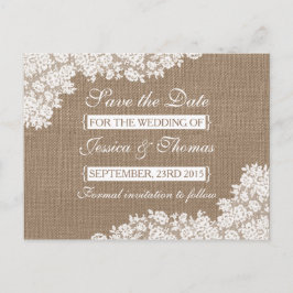 ザバーラップ&素朴ヴィンテージホワイトレースコレクション 案内ポストカード