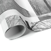 ザバーンアーリースノー秋白黒写真 ラッピングペーパー (ロールコーナー)