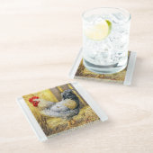 ザバーンルースター ガラスコースター (アングル)