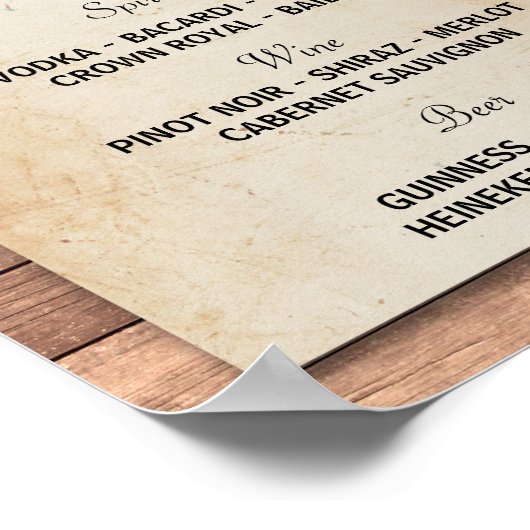 ザバー応援ビールイベントサインウェディングレセプション ポスター (角)