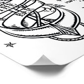 ザバー結婚のタ伝統的トゥーいかり ポスター (角)