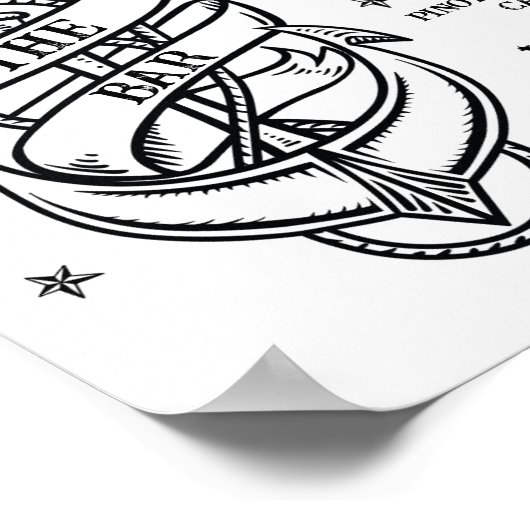 ザバー結婚のタ伝統的トゥーいかり ポスター (角)