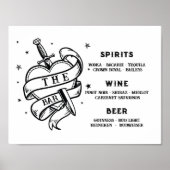 ザバー結婚の伝統的タトゥーハート岩 ポスター (正面)