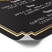 ザバー20代アールデコサイン結婚式レセプション ポスター (角)