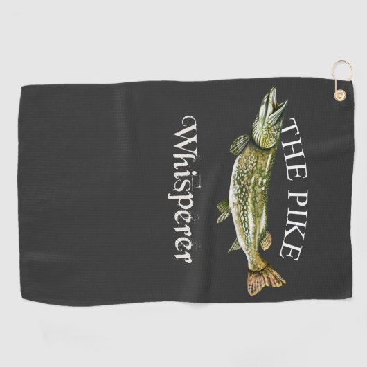 ザパイクウィスパーラーダーク魚釣りタオル ゴルフタオル (横)
