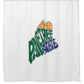 ザパインツリー州メインシャワーカーテン シャワーカーテン (正面)