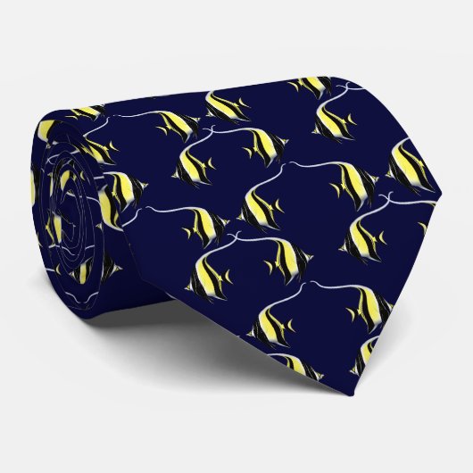 ザパシフィックリーフムーアのアイドルフィッシュタイ ネクタイ (ロール)