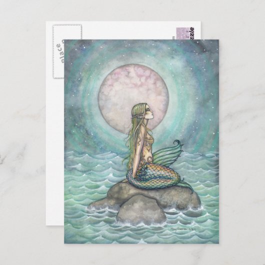 ザパステルシーマーメイドファンタジーアートハガキ ポストカード (正面/裏面)