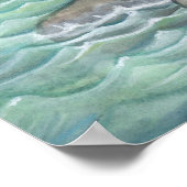 ザパステルシーマーメイドファンタジーウォーターカラーアート ポスター (角)