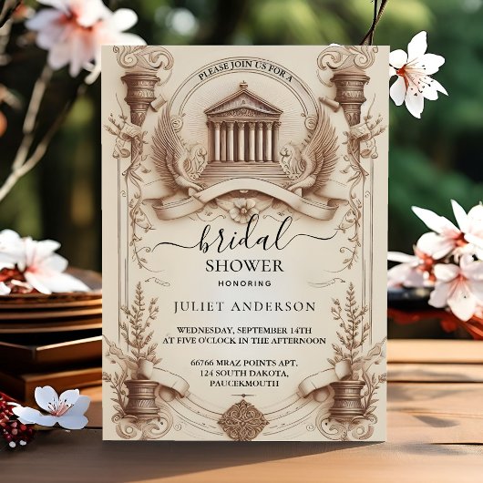 ザパピルスヴィンテージヴェルムオーバーレイブライダルシャワー 招待状