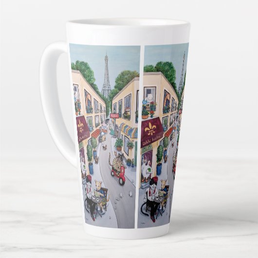 ザパリカフェラテカップ カフェラテマグ (左アングル)