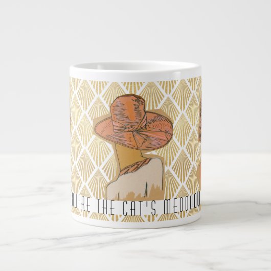 ザパリジャンフラッパーファッショニスタアールデコスタイル ジャンボコーヒーマグカップ (正面)