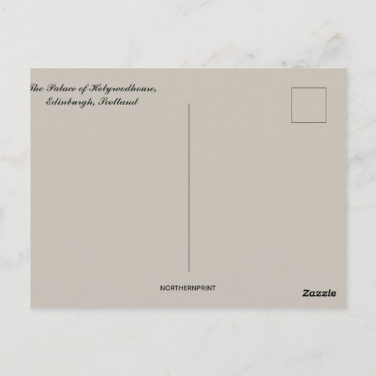 ザパレス・オブ・ホリーロドハウスエディンバラスコットランド ポストカード (裏面)