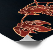 ザパロケカラフルバード日本のイラストレーション ポスター (角)